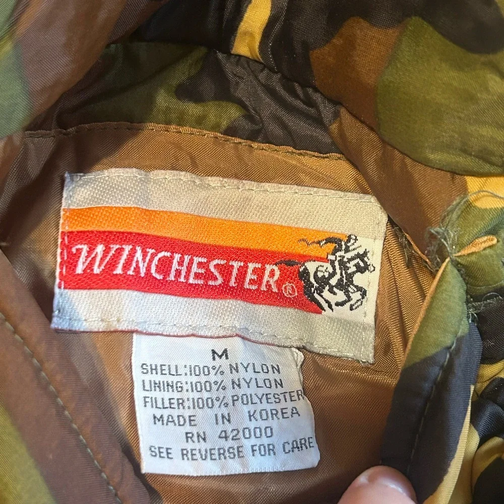 Vintage Winchester Reversible Camo Blaze Orange Vest Mens M Hunting - Picture 9 of 14